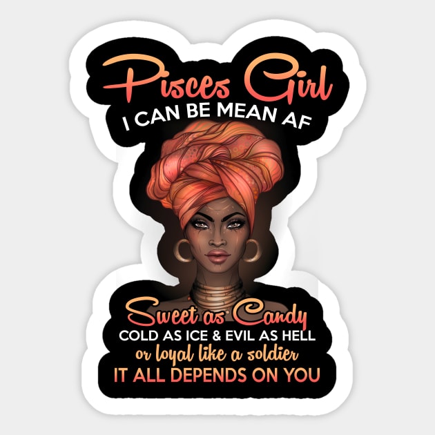 Pisces Birthday Queens Are Born in February 19- March 20 Sticker by carlostevet